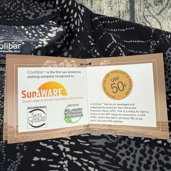 Coolibar UPF 50+ Women’s Tunic Top Black Floral Print Size XXL NWT - Picture 5 of 12